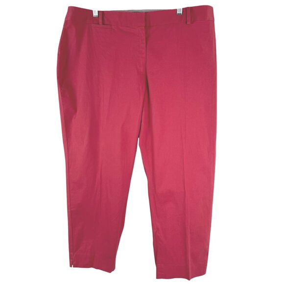 Talbots Pants - Talbots Heritage Cropped Ankle Pants 20W Red Cotton‎ Spandex NWT PT-2641